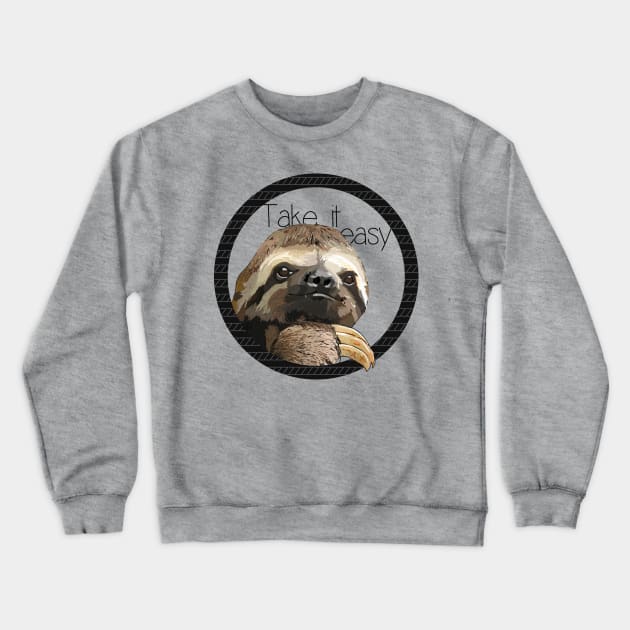 SLOTH DOWN Crewneck Sweatshirt by UnseriousDesign